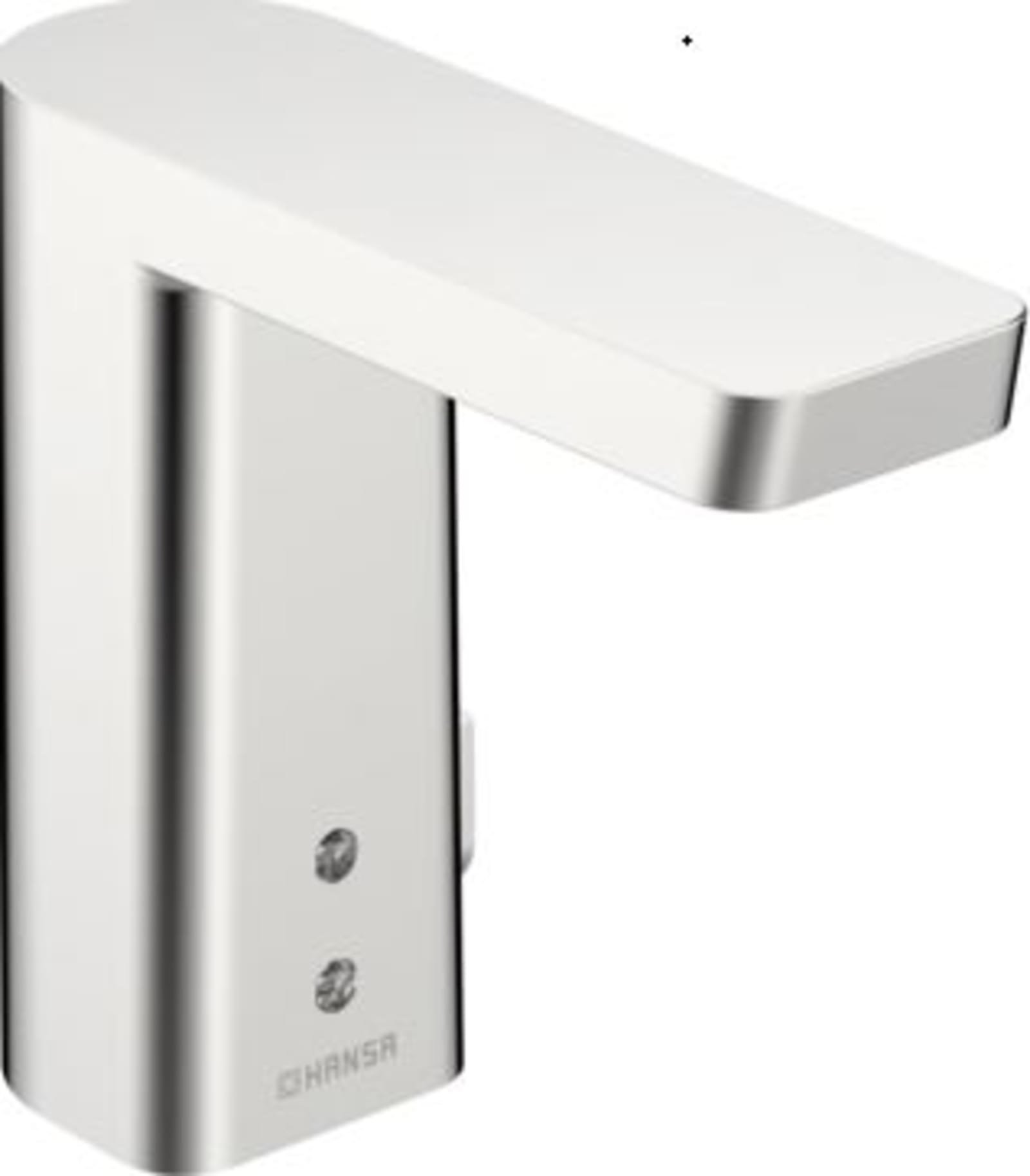 Hansastela elektronische wastafelmengkraan, sprong 105mm, met batterij, flexibele aansluitslangen 3/8", bluetooth, chroom