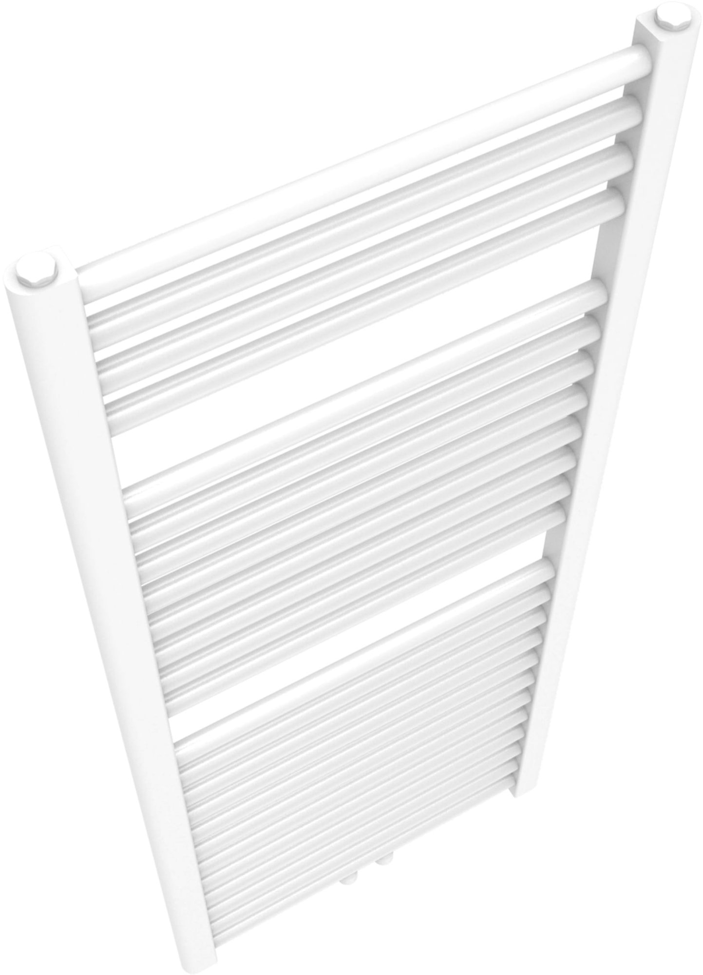 Henrad Oceanus radiator 520W, recht, verticaal, buis rond, 6 aansluitingen, hxlxd 775x737x30mm, glanzend wit RAL9016