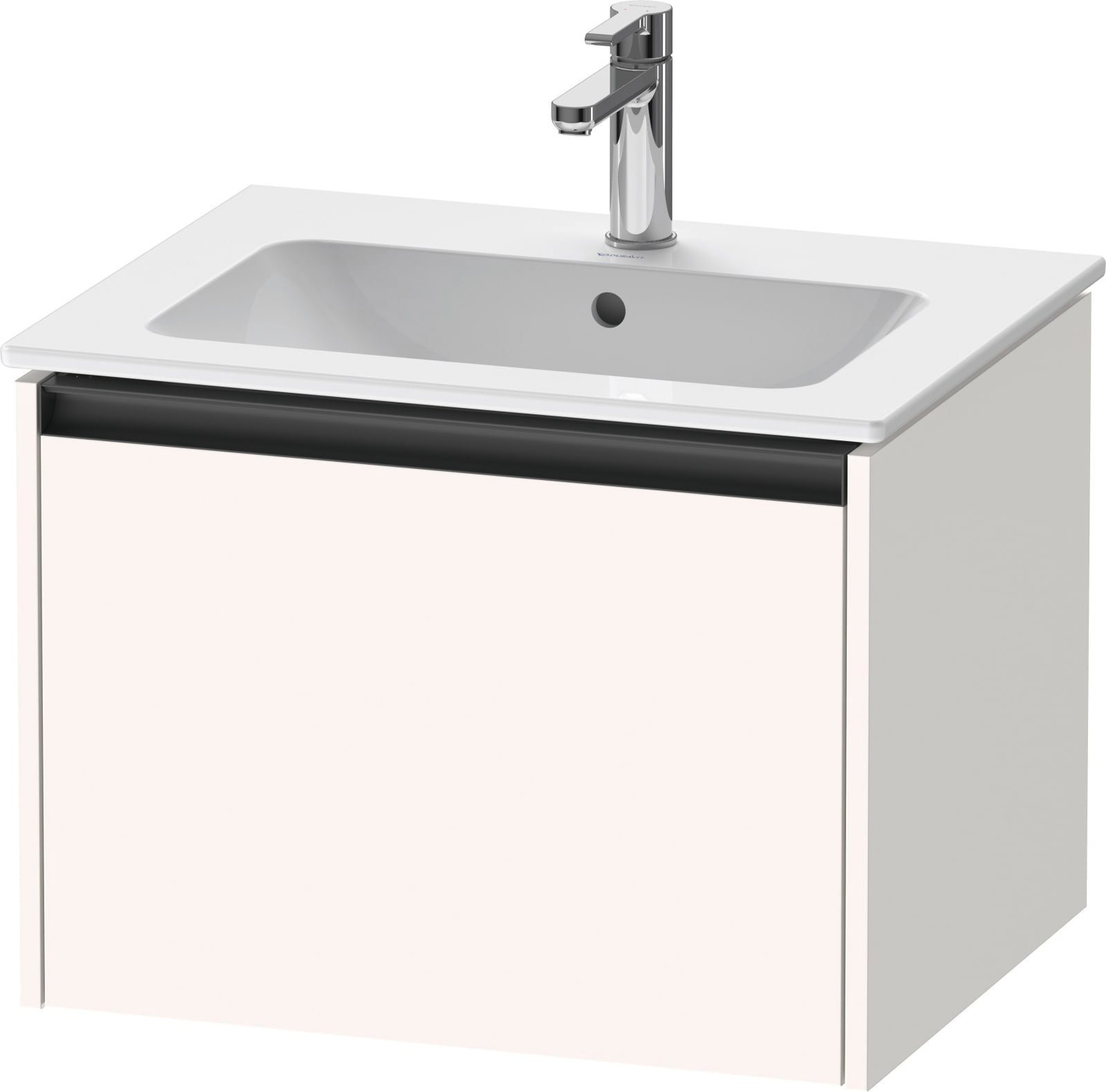 Duravit Ketho.2 Wastafelonderbouw hangend, Wit Supermat, rechthoekig, aantal grote lades: 1 – K25062084840000