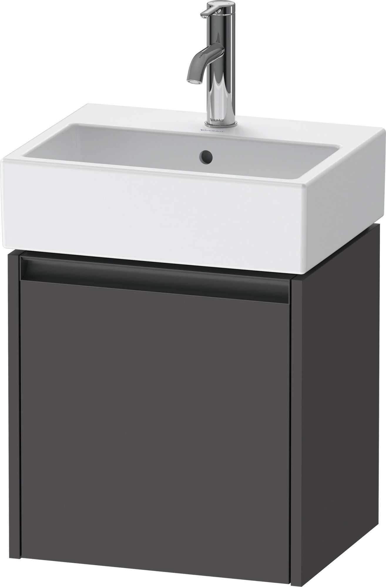 Duravit Ketho.2 Wastafelonderbouw hangend, Grafiet Mat, rechthoekig, aantal deuren: 1 – K25070L49490000