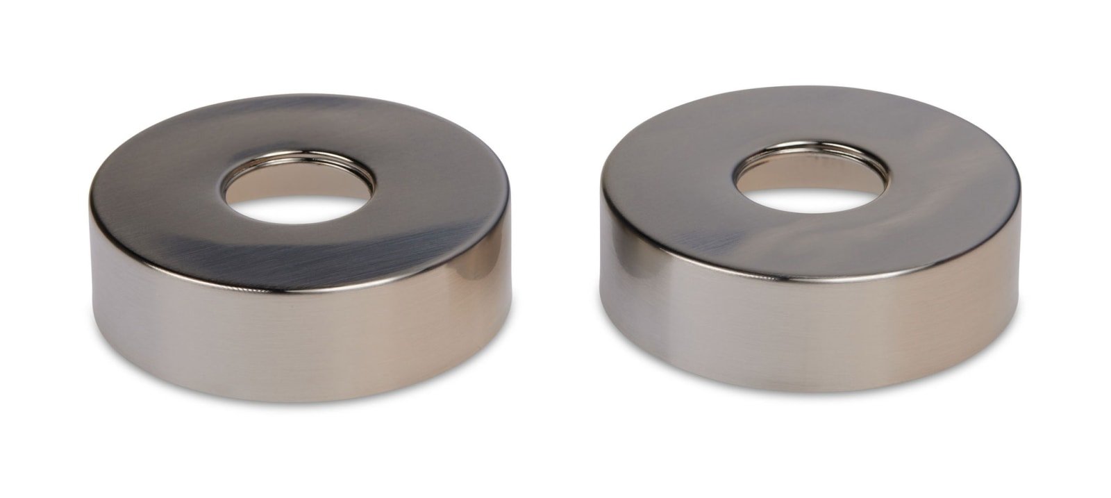 Blue Label Brondby rozetten 74mm, set a 2 stuks, geborsteld nikkel