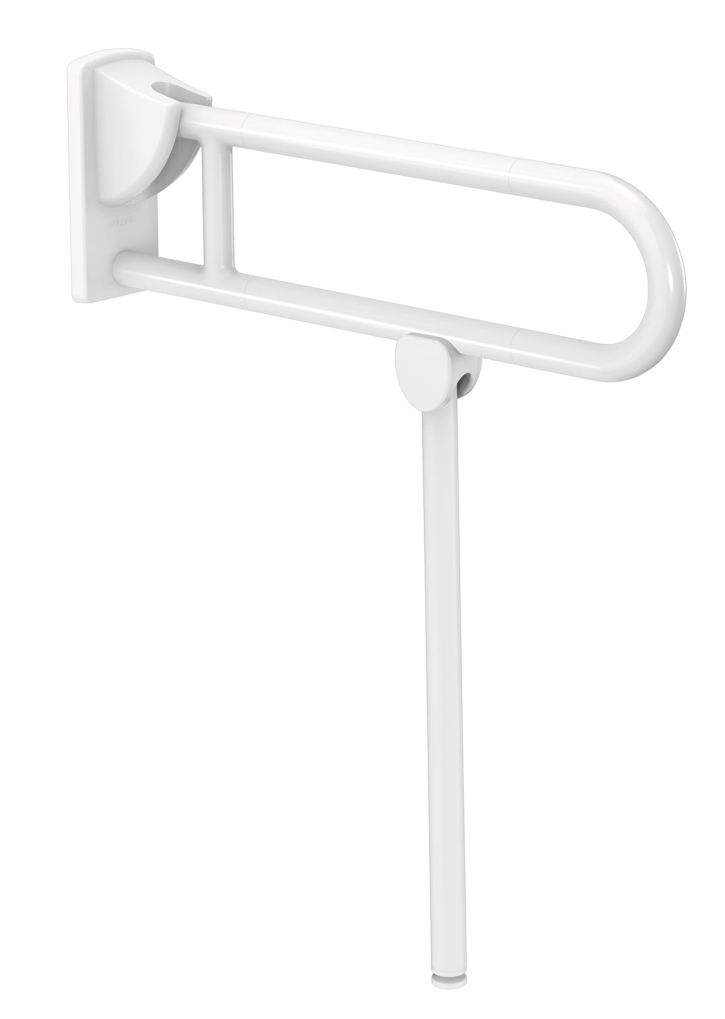 Delabie opklapbare greep met voet Ø32 L.650, nylon wit