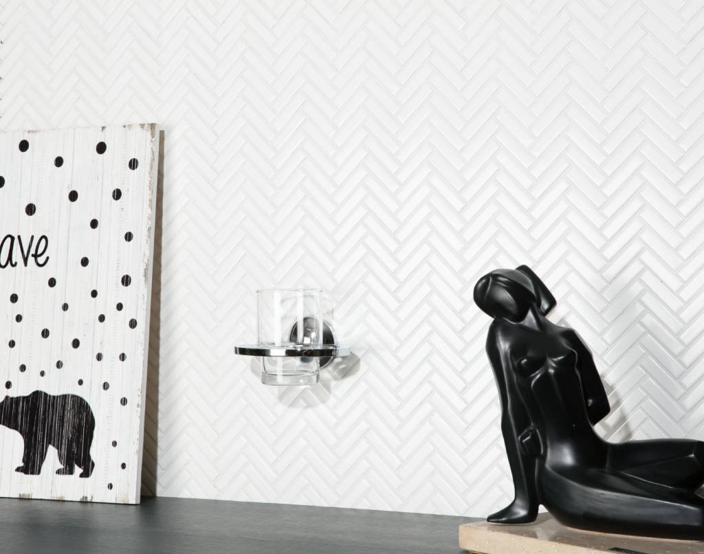 Intermatex Tech Chevron White Gloss 27,7x28,3 (1,2x4,8) thumbnail 2