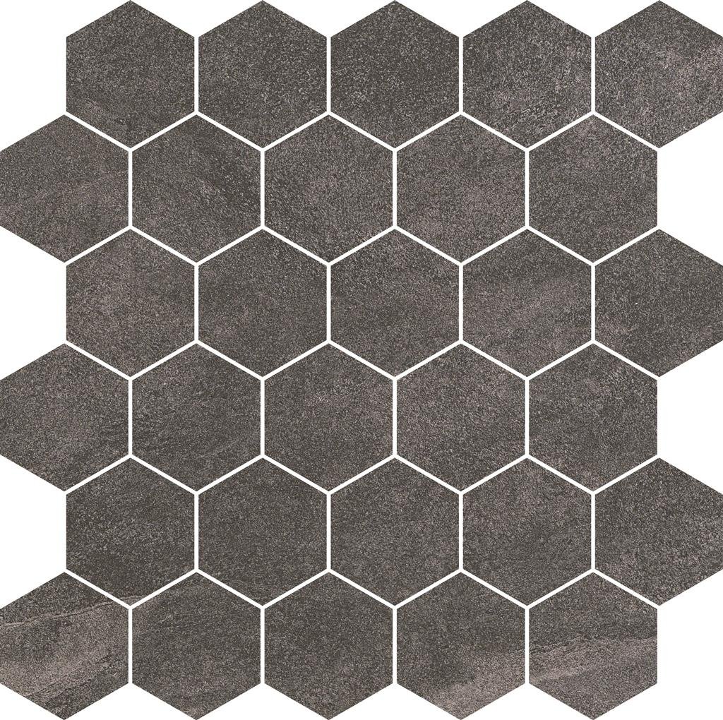 Durstone Mustang Black Natural 26,5x30,5 Hexagon Mosaico