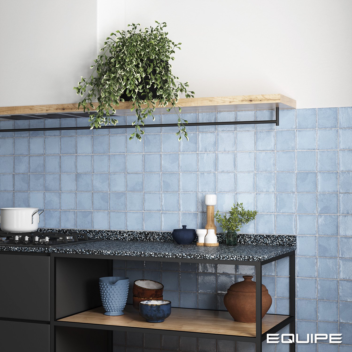 Wandtegel Altea Ash blauw 10x10 glans (2) thumbnail 3
