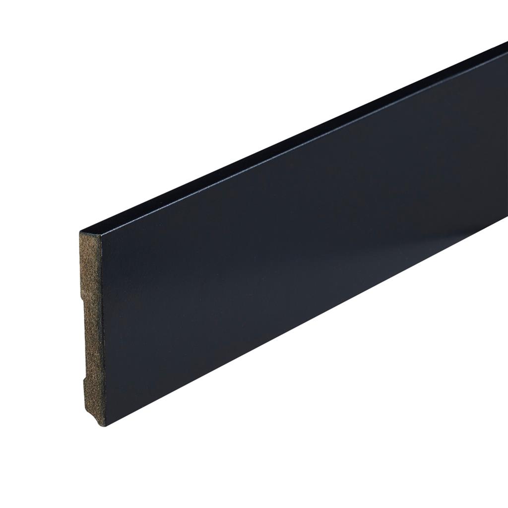 Gelakte Plint Zwart 90x12