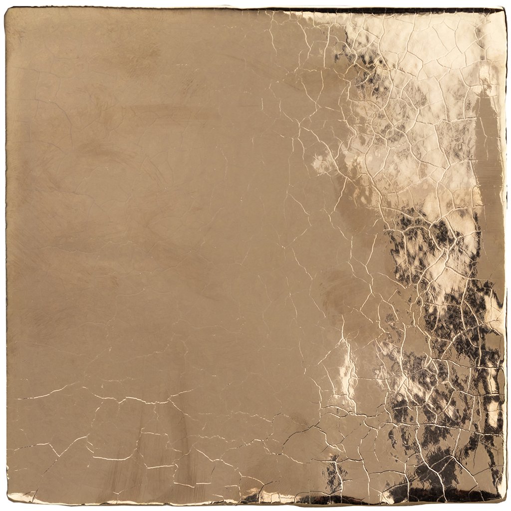 Steenbok Rustic Handmade Gold Glossy 13x13