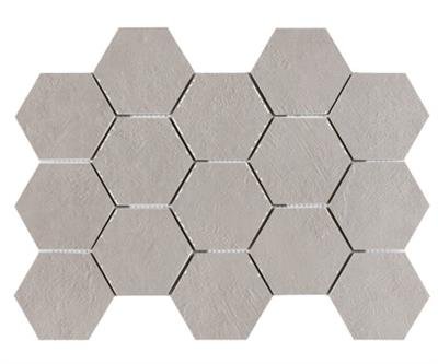 Ecoceramic Newton Pearl Natural 7,3x8,3 32,5x22,5 Malla Hexagonal