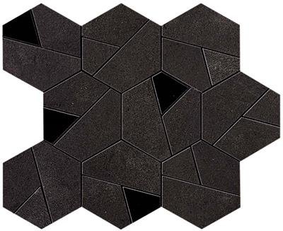Atlas Concorde Boost Tarmac Matt 25x28,5 Mosaico Hex Black