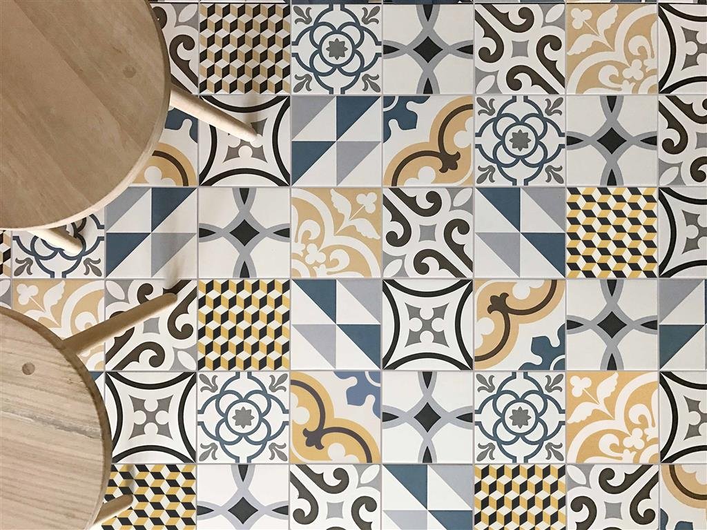 Kerion Neocim Plus Patchwork Blue / Caramel 20x20 thumbnail 2