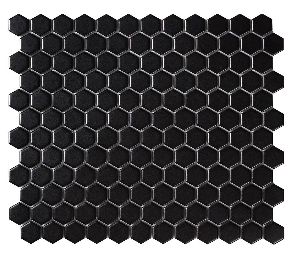 Intermatex Tech Hexagon Black Matt 26x30
