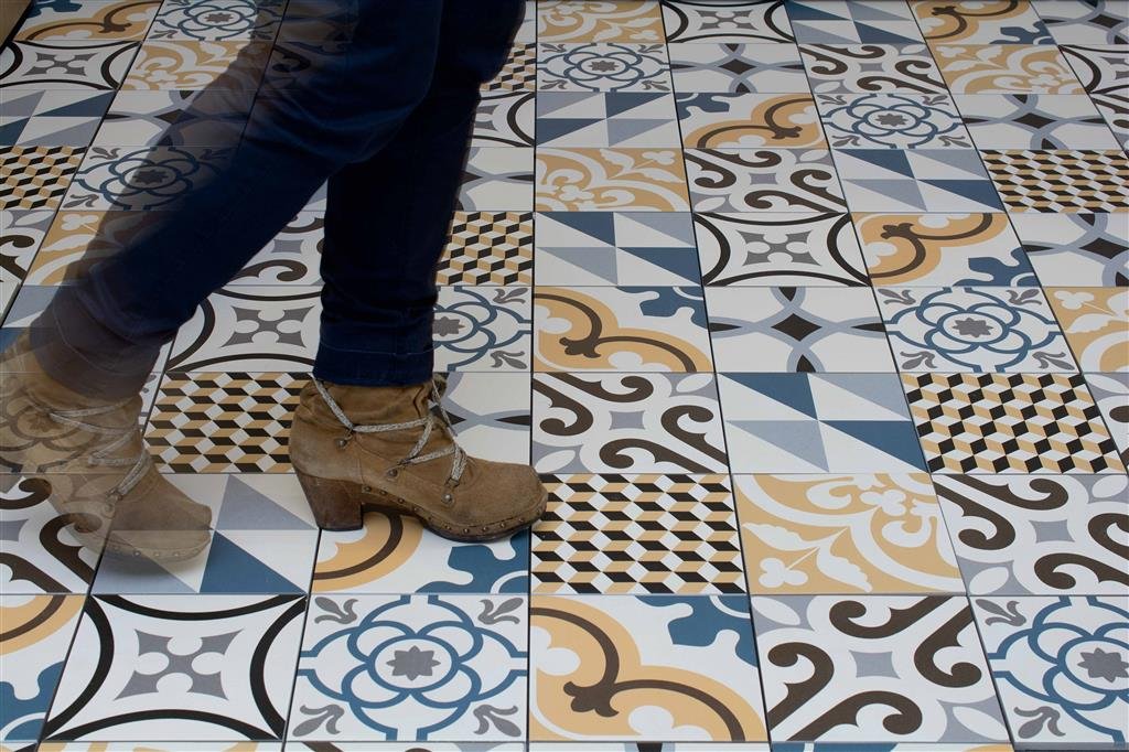 Kerion Neocim Plus Patchwork Blue / Caramel 20x20 thumbnail 3