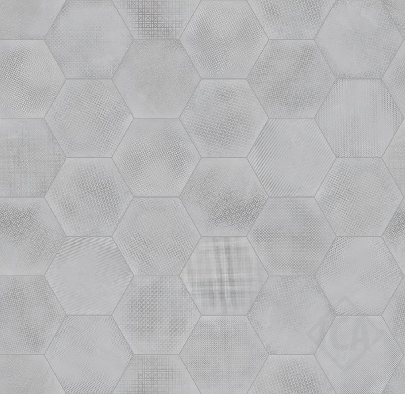 EQ vt Melange L. Grey 29,2x25,4 Hex. 1m2