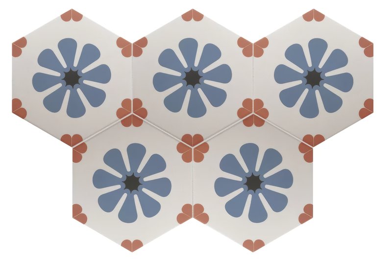 EQ vt Coimbra Bella Blue (Dec.) 17,5x20 Hexagon